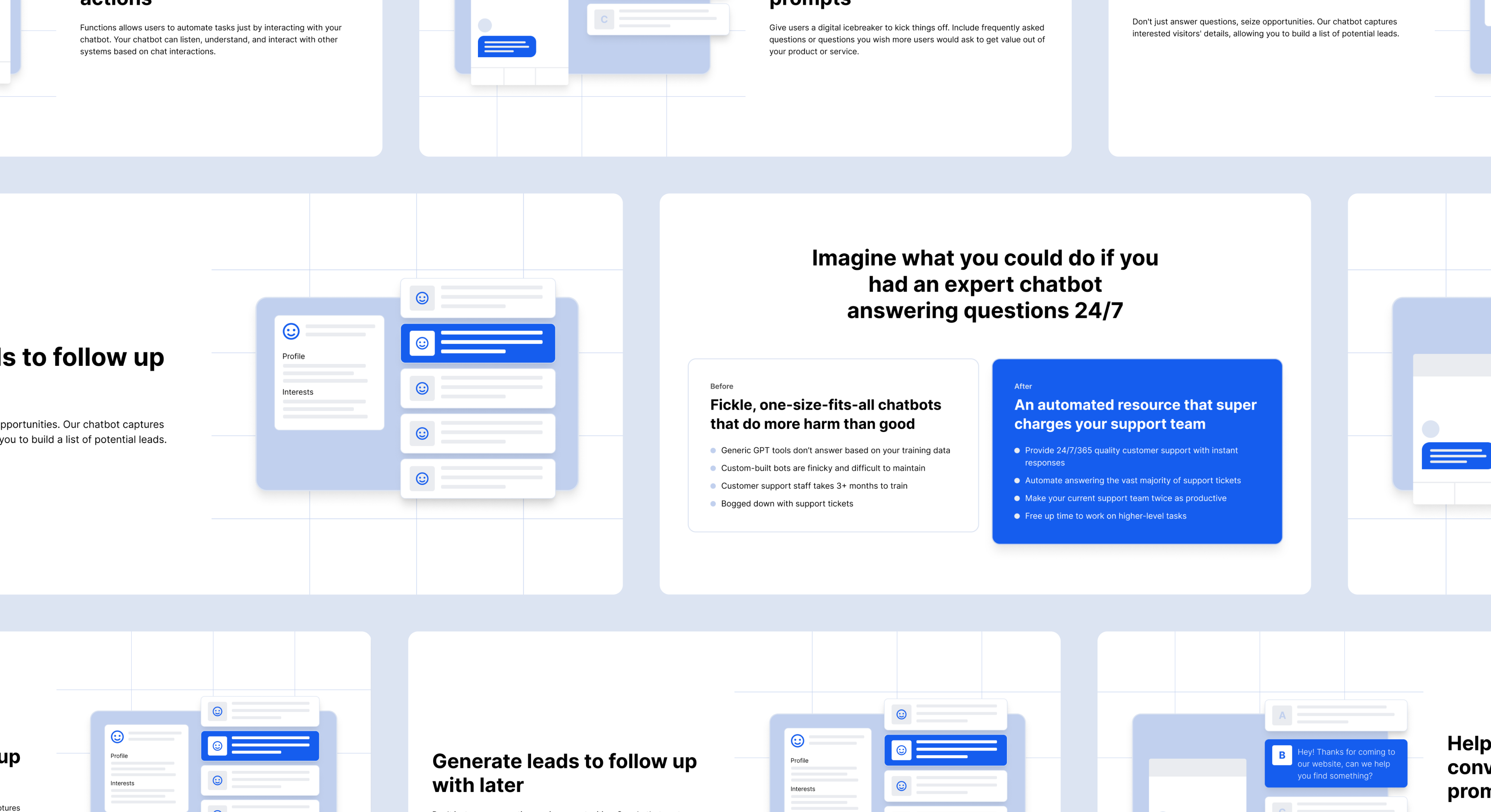 Landing page design